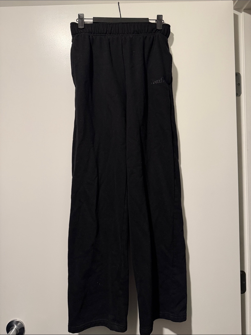 Comfort Colors Black Wide-Leg Jogger Sweatpants